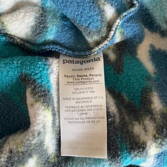Patagonia Synchilla T Snap Sweater Size‎ XXS Blue Fleece Pullover Trout Tales - Picture 5 of 5